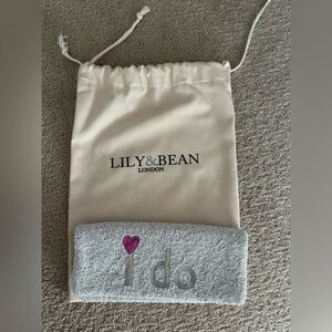 Lily & Bean Gray 'I Do' Clutch